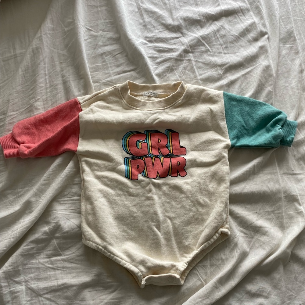 GIRL POWER romper barely worn in excellent condition! 3-12 months